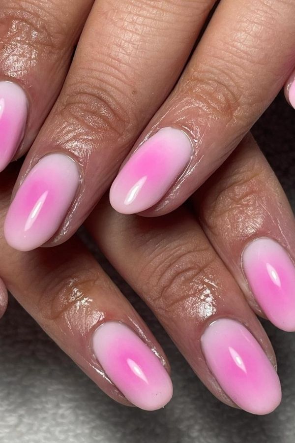 Soft Pink Ombre Nails