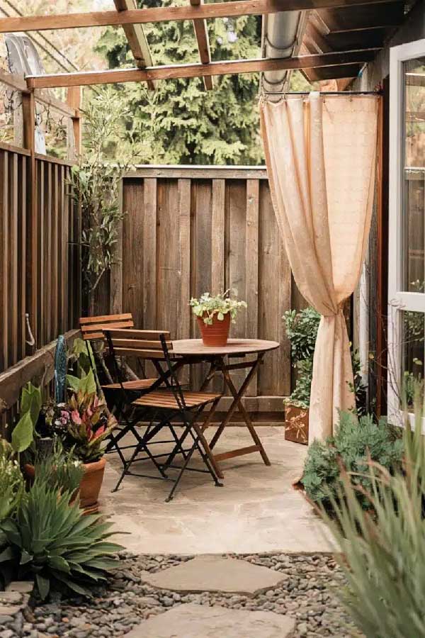 Stone Path Patio Corner