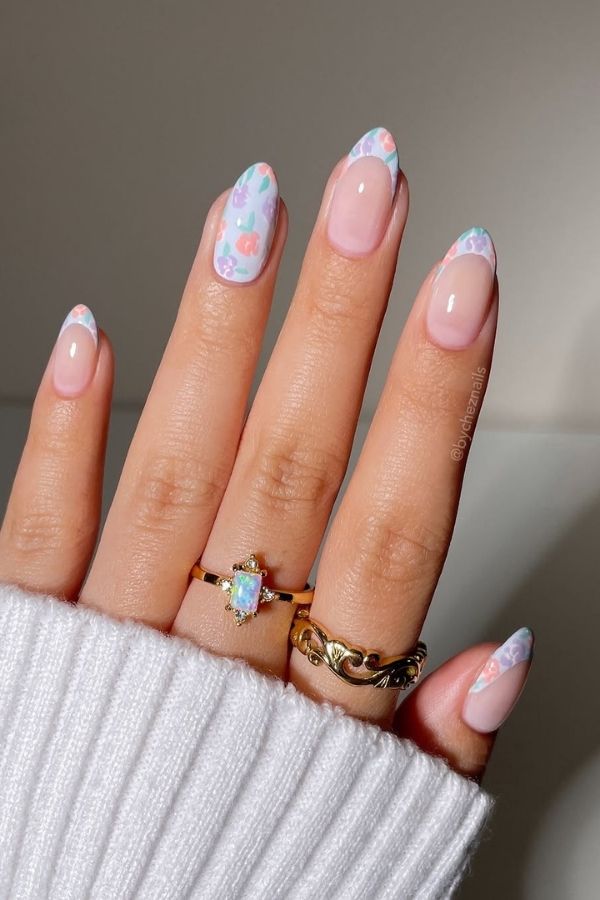 Vintage Rose Summer Nails
