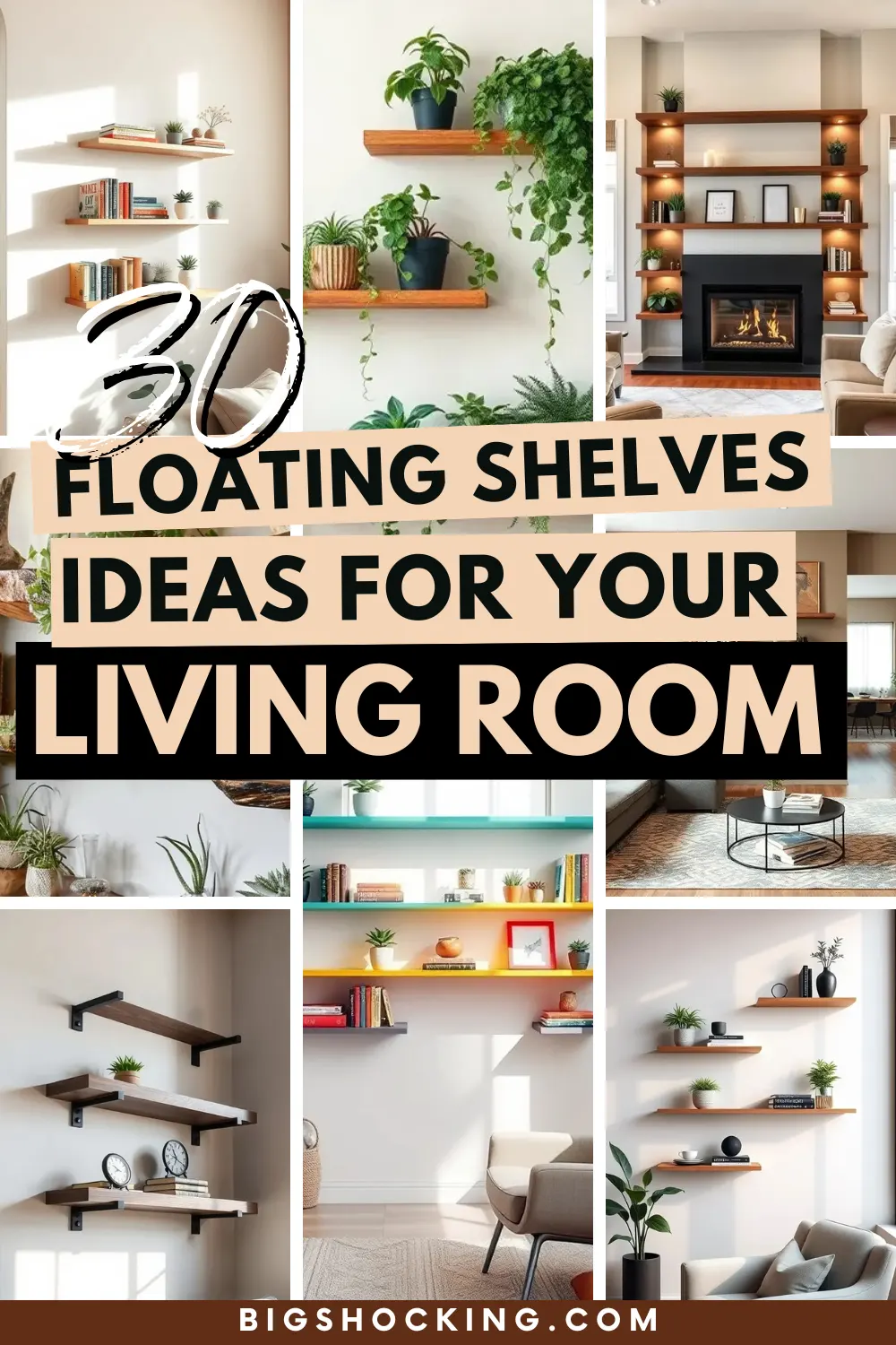 25 Floating Shelves Ideas to Style Your Living Room