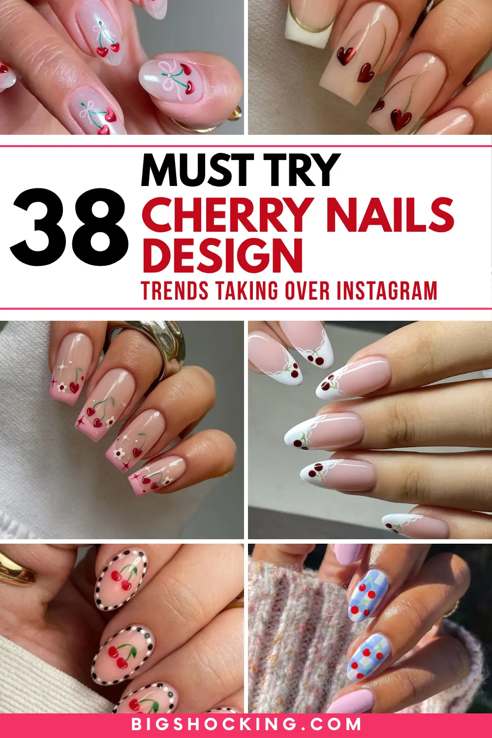 38 Cherry Nails Design Ideas Sweet Trends Taking Over Instagram