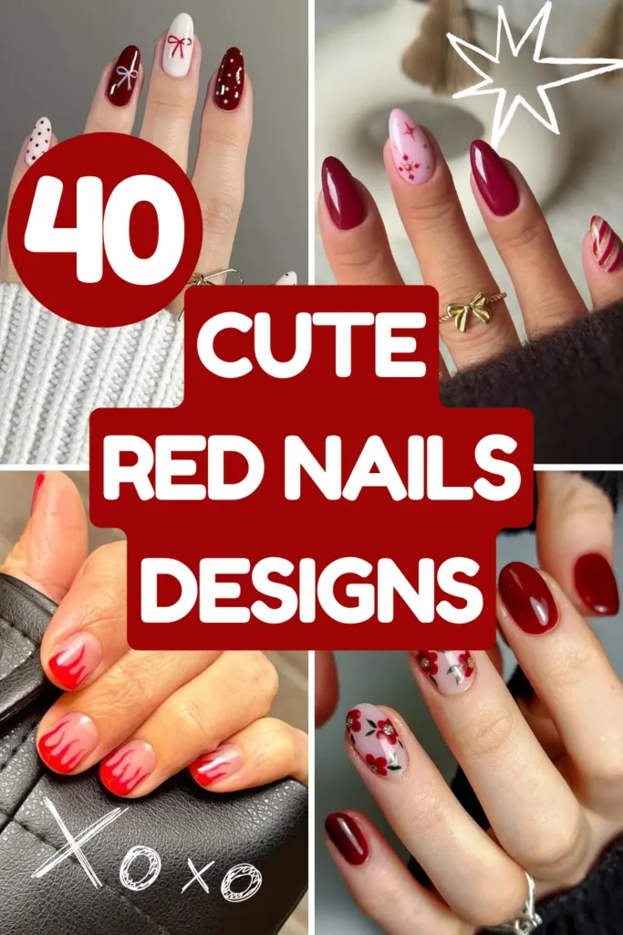 40 Classy Hot Red Nails Inspo Ideas That Never Go Out of Style