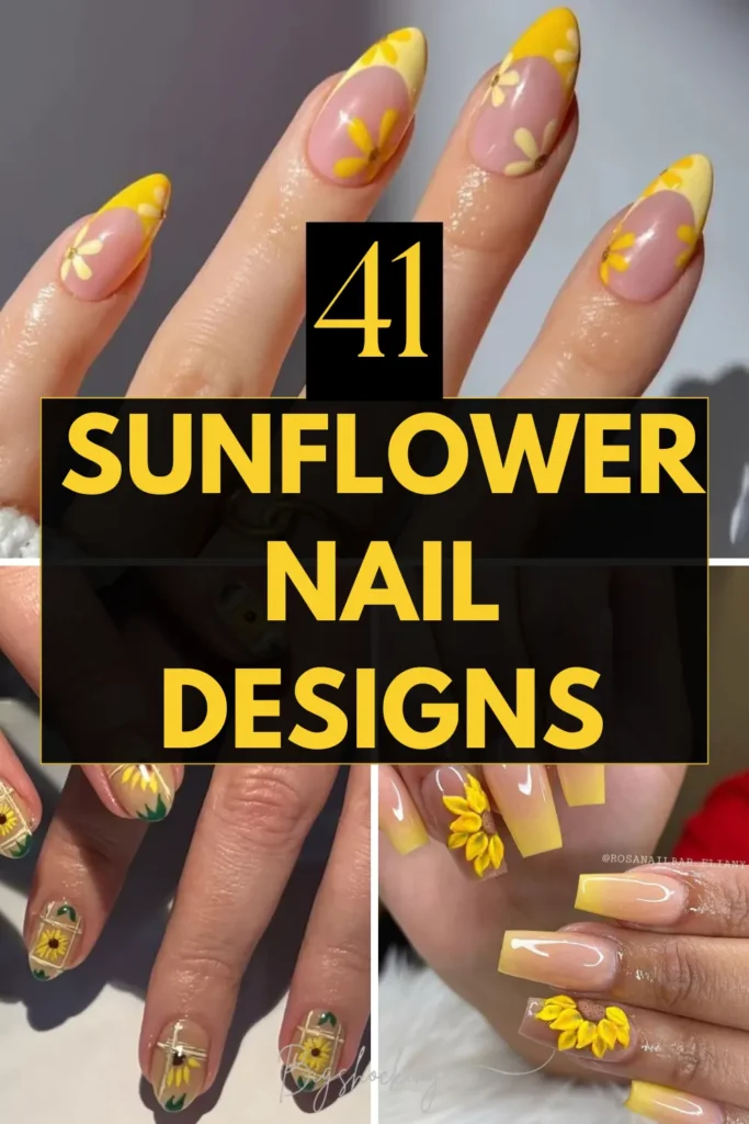41 Bright and Cheerful Sunflower Nail Designs Ideas You’ll Love to Copy