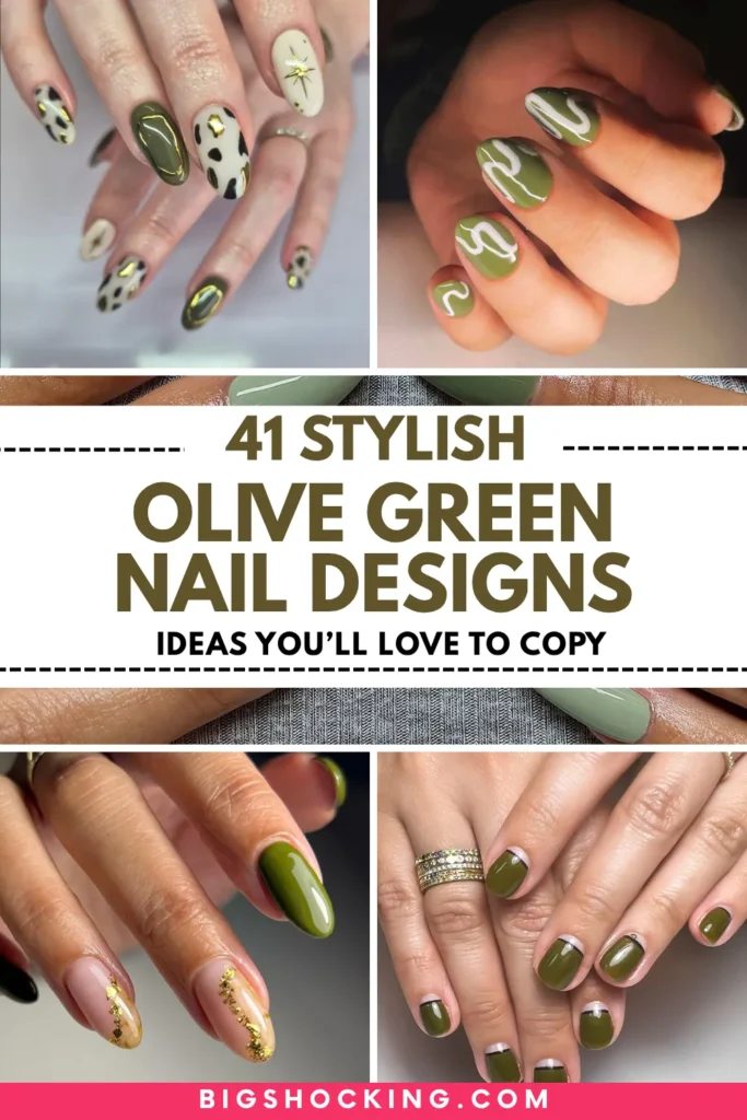 41 Fresh Olive Green Nail Designs to Upgrade Your Everyday Manicure