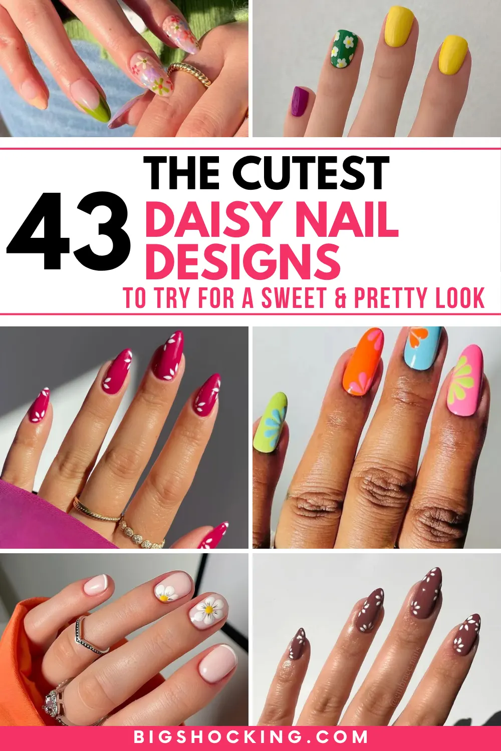 43 Cute Daisy Nail Designs to Try for a Sweet & Pretty Look for Your Next Manicure