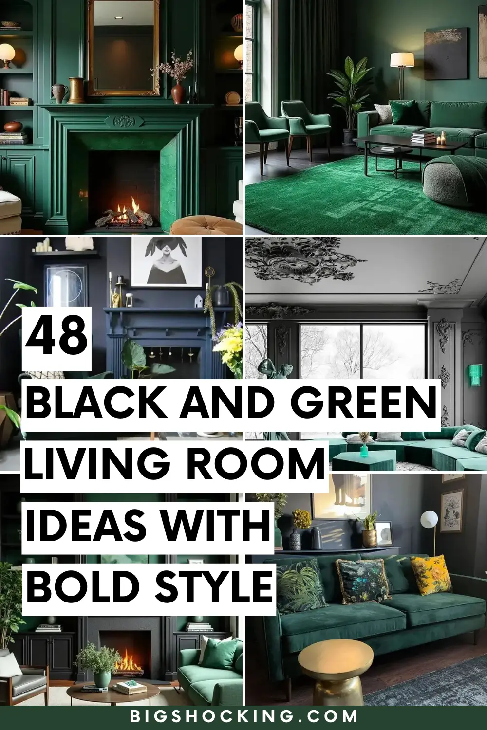 48 Black And Green Living Room Ideas With Bold Style