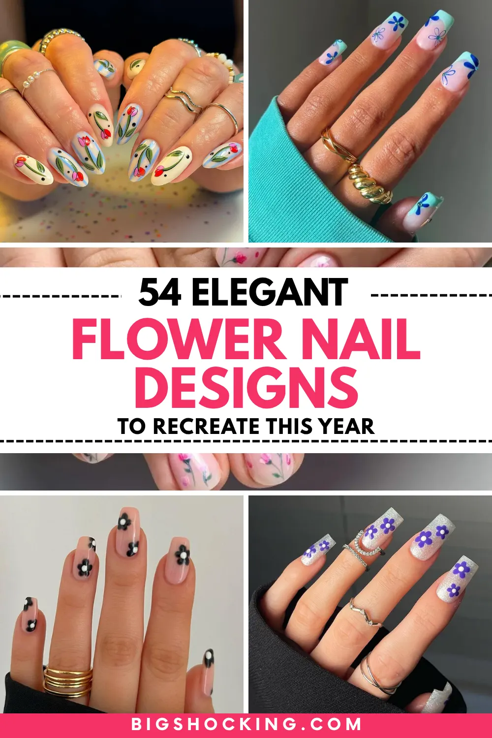 54 Elegant Flower Nail Designs Floral Mani Ideas To Copy This Season