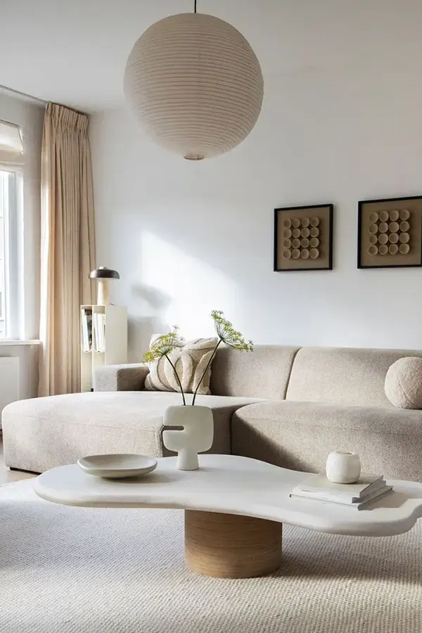 Airy Japandi Living Room Style