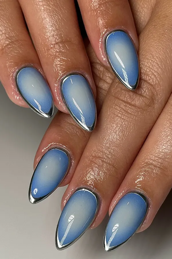 Aura Chrome Combo Nails