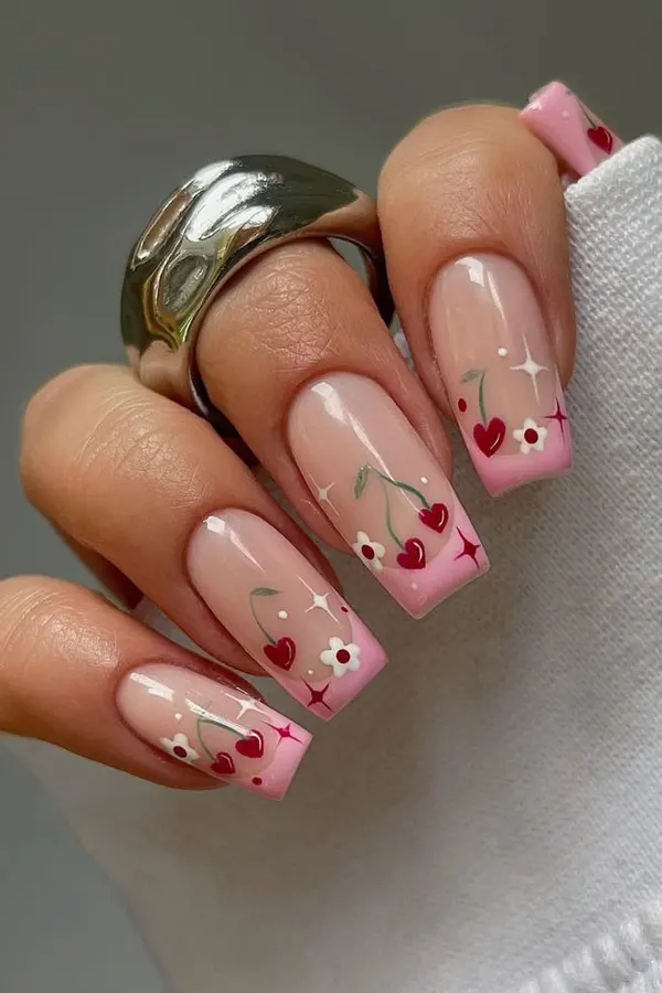 Blossom Cherry Nails Art