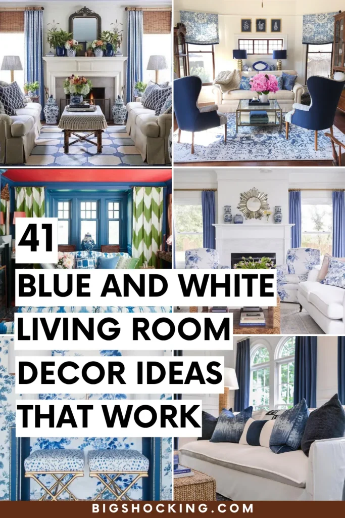 41 Blue And White Living Room Decor Ideas That Work