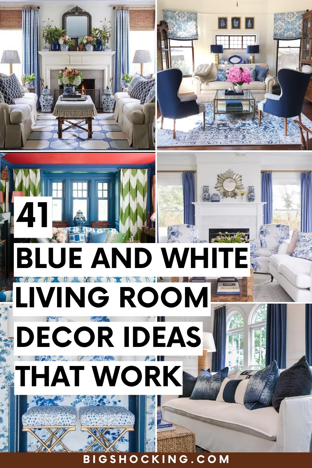 41 Blue And White Living Room Decor Ideas That Work