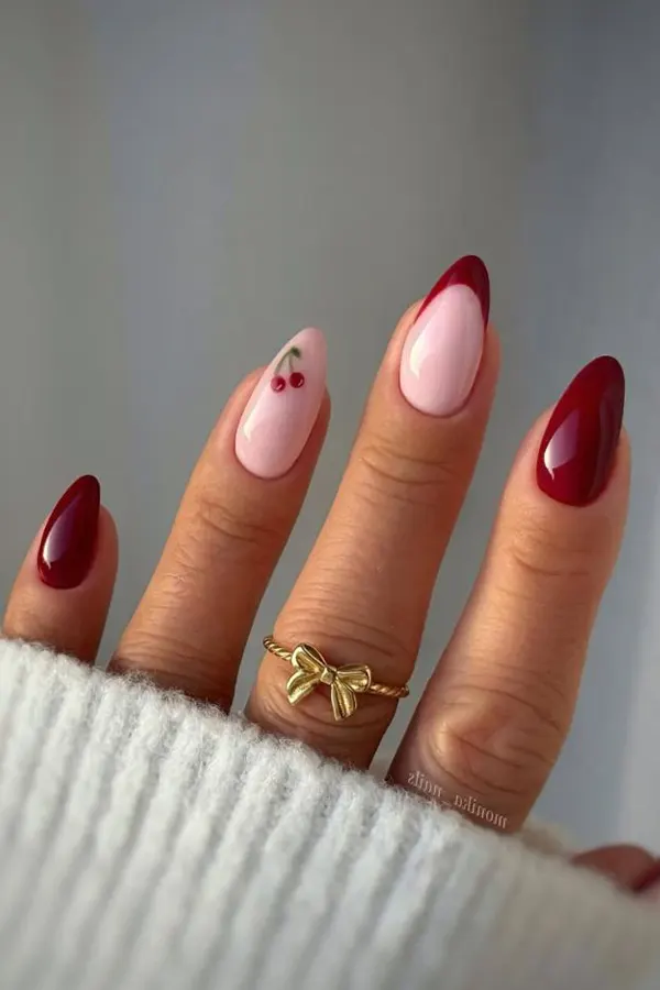 Bold Cherry Red Mani