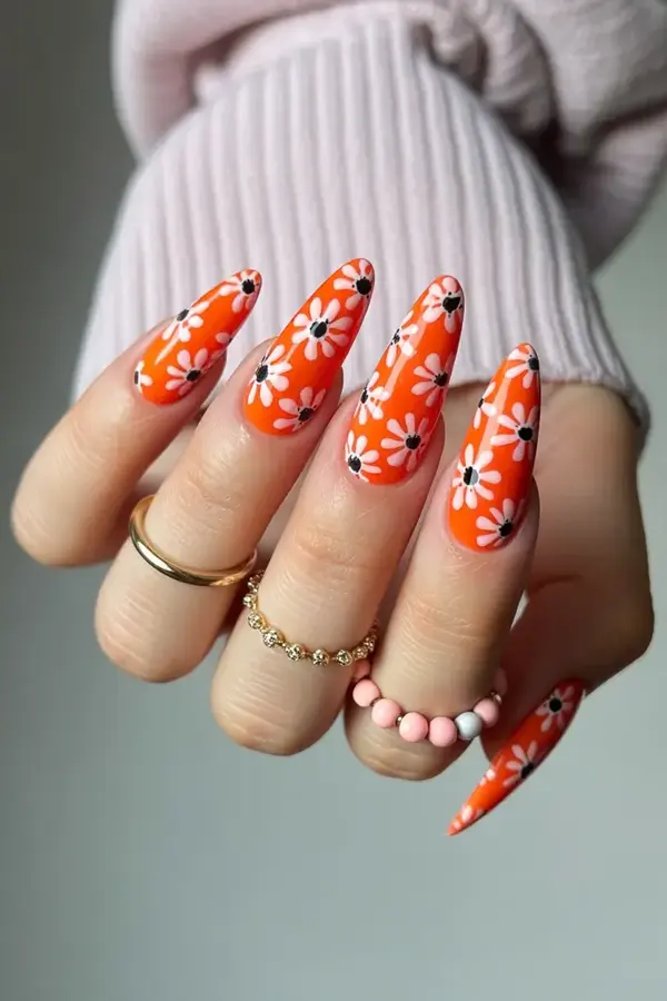 Bold Floral Fingertips