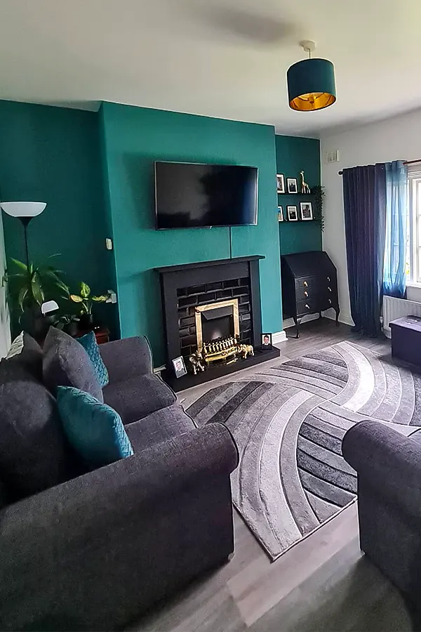 Bold Green And Grey Contrast