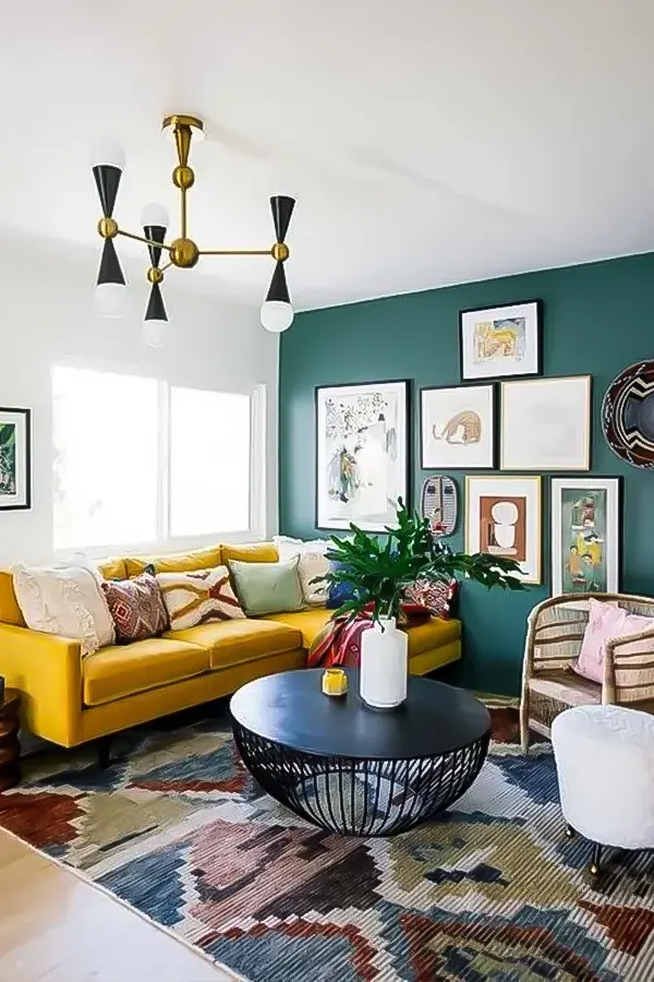 Bold Green Wall With Boho Soul