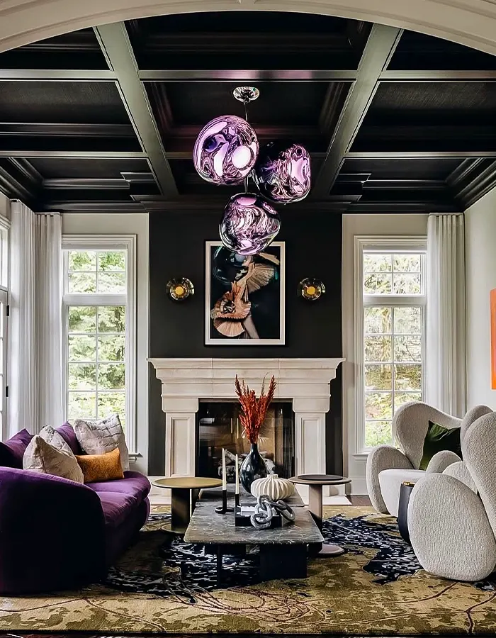 Bold Living Room With Artistic Glow