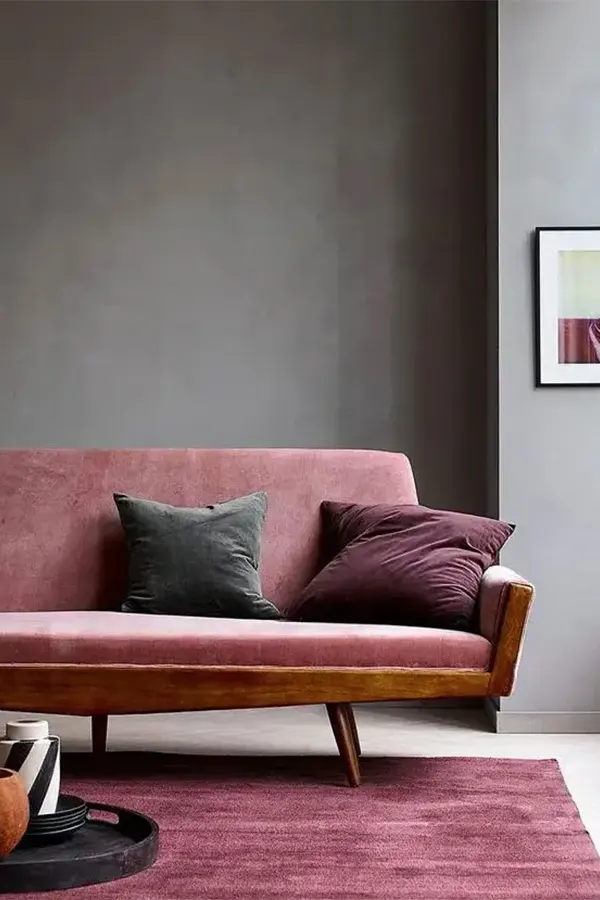 Bold Pink Accents With Grey