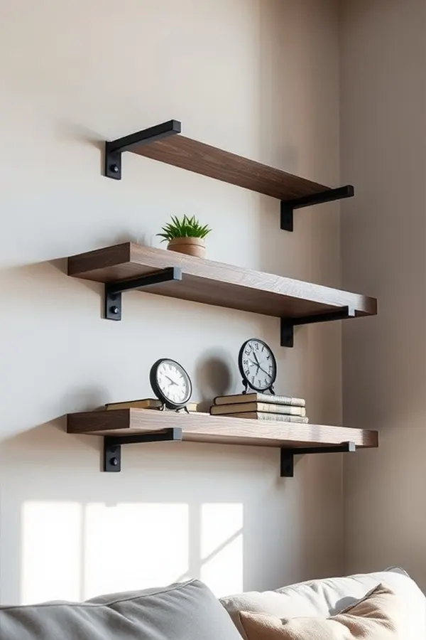 Bold Style With Industrial Shelves