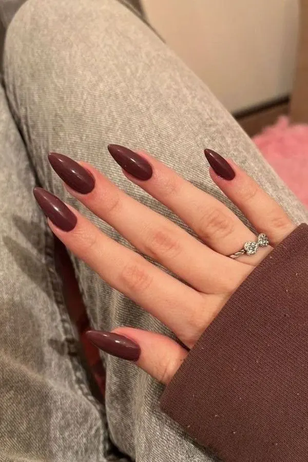Bold Wine Elegance Mani Design