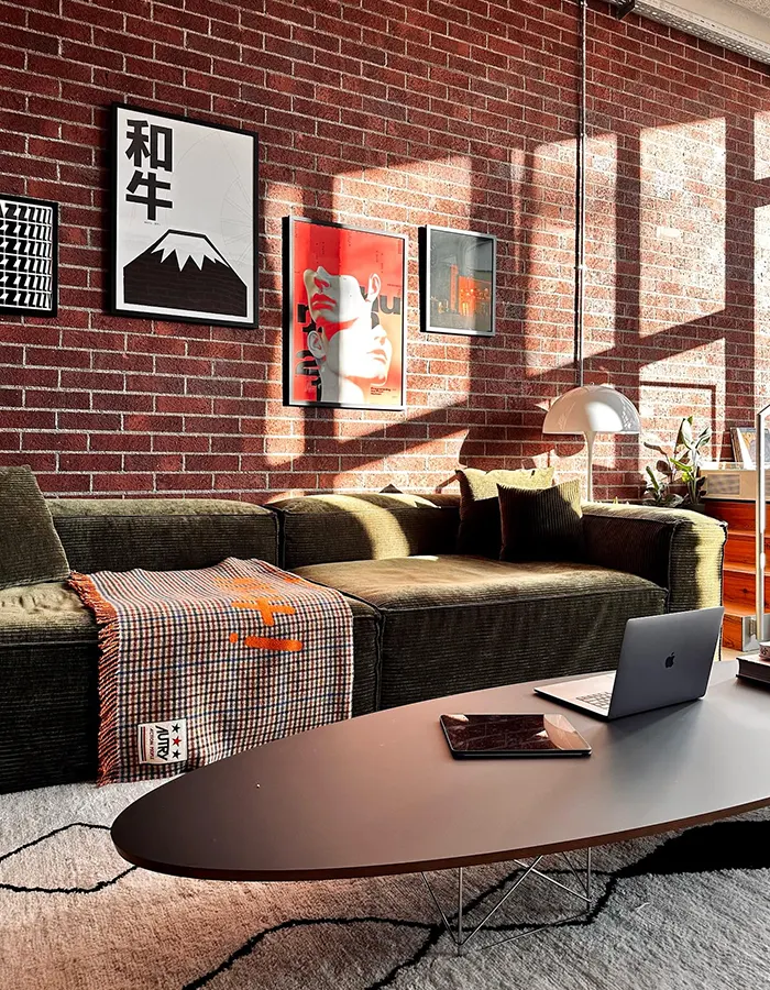 Casual Coffee Table Office Setup