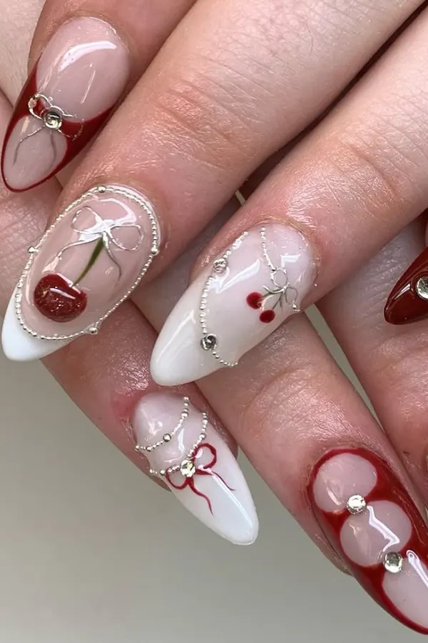 Cherry Almond Nails