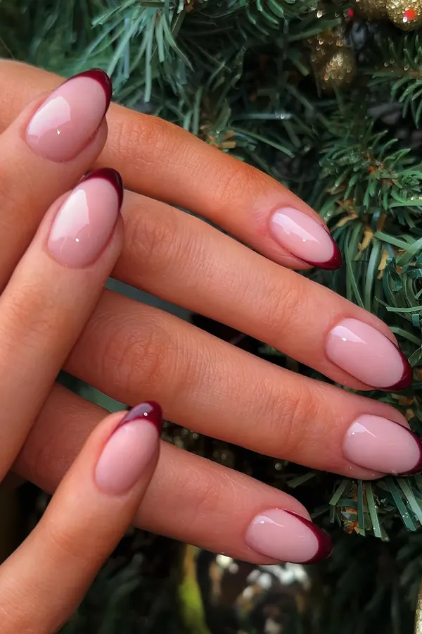 Cherry Wine French Tips