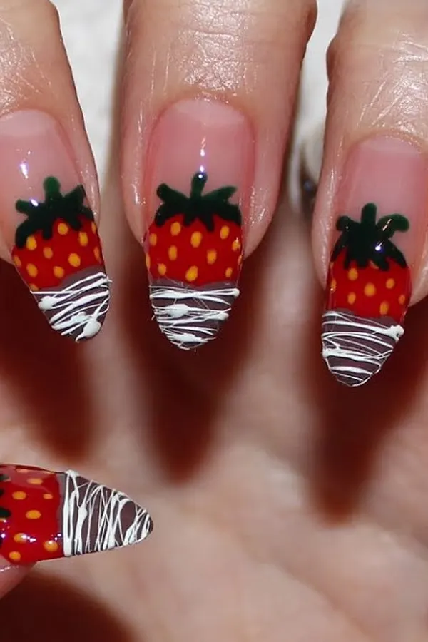 Chocolate-Dipped Fruit Tips