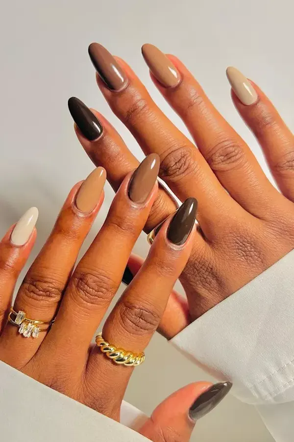 Chocolate-Inspired Nail Look