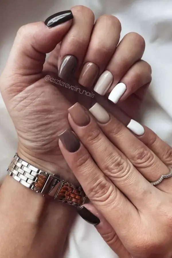 Chocolate Skittle Nails