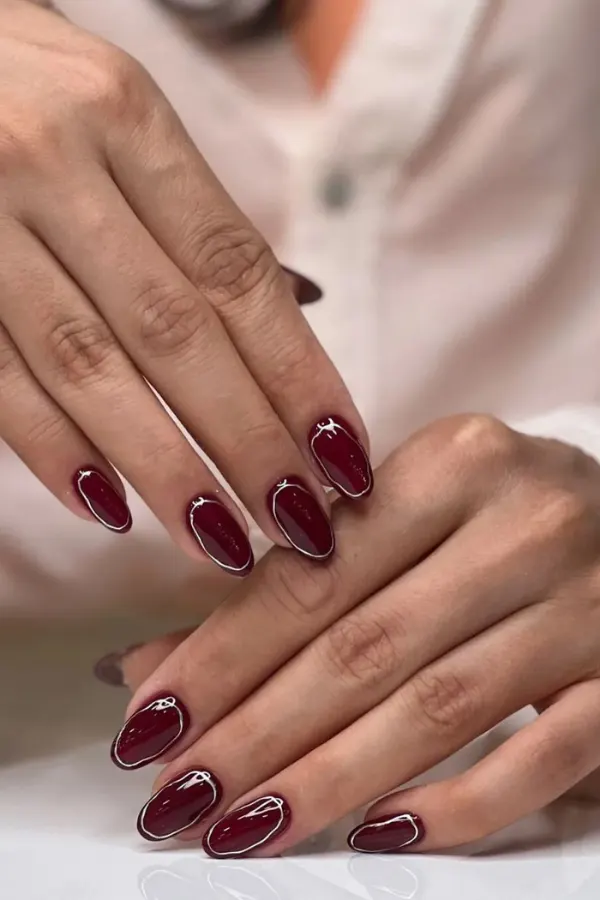 Chrome Ring Nails with a Cool Edge