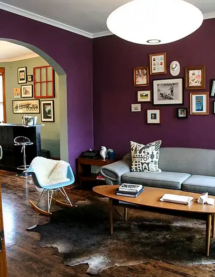 Classy Purple Living Room Look