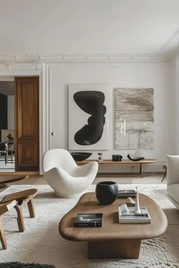 Clean Japandi Living Room Setup