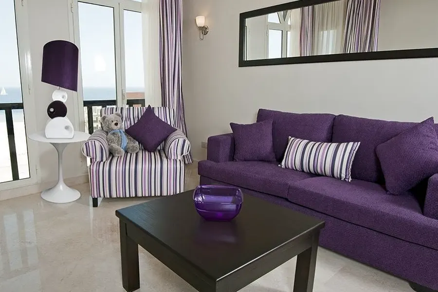 Coastal Purple Living Room Retreat