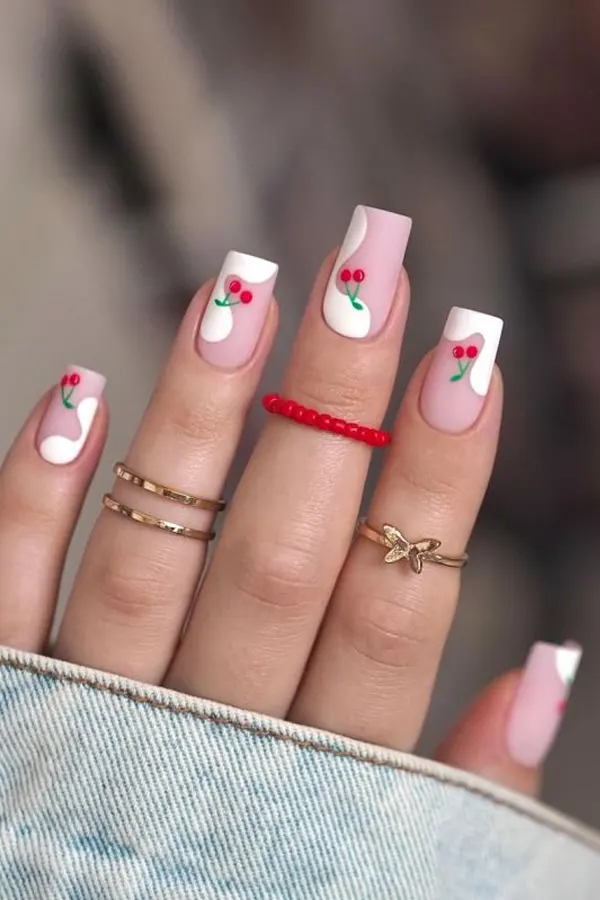 Coffin Nails with Cherries