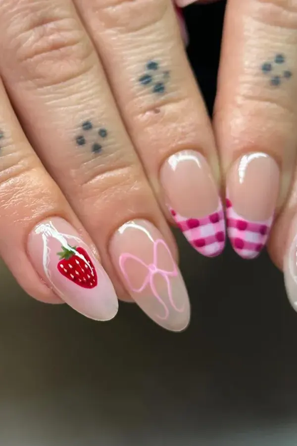 Coquette Berries Style Nails
