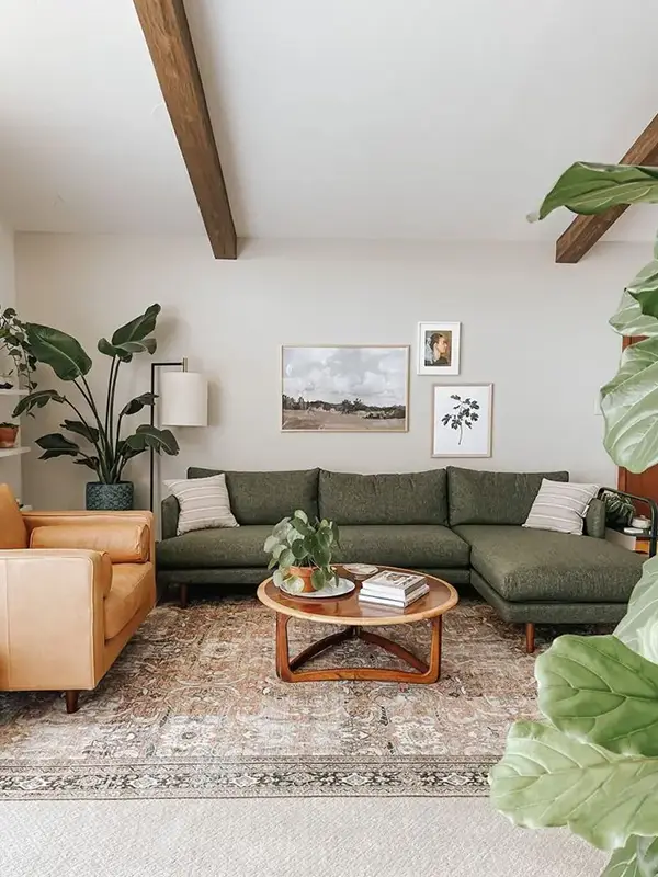 Cozy Attic With Green And Amber