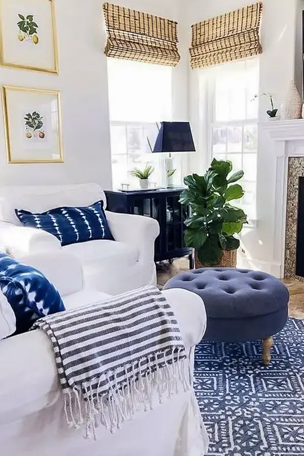 Cozy Blue White Beach Style