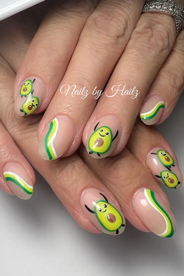 Cute Avocados Nails