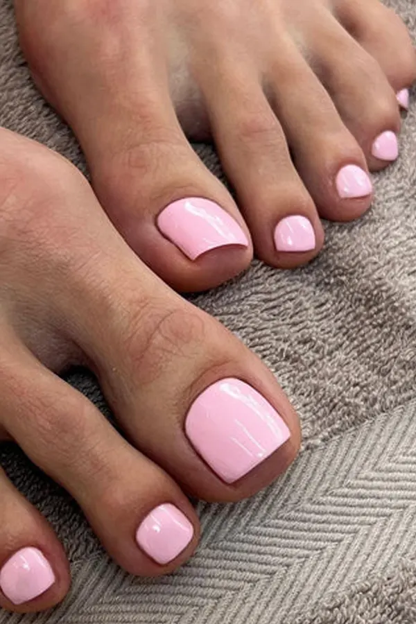 Cute Pastel Pink Pedicure