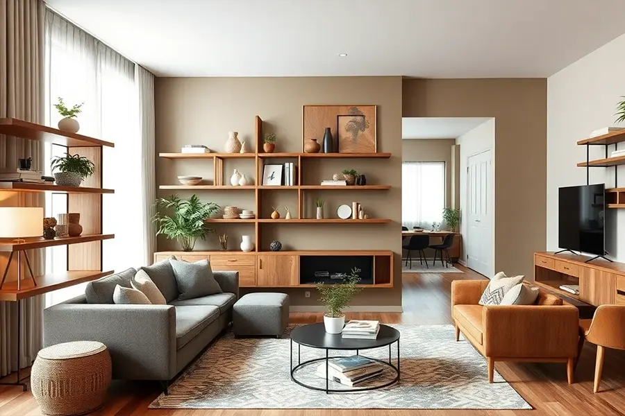 Divide Spaces With Floating Shelves