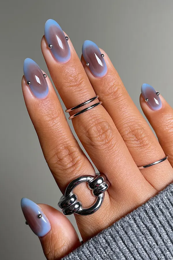 Double Brown Aura Nails