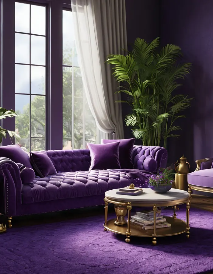 Dreamy Purple Living Room Inspiration