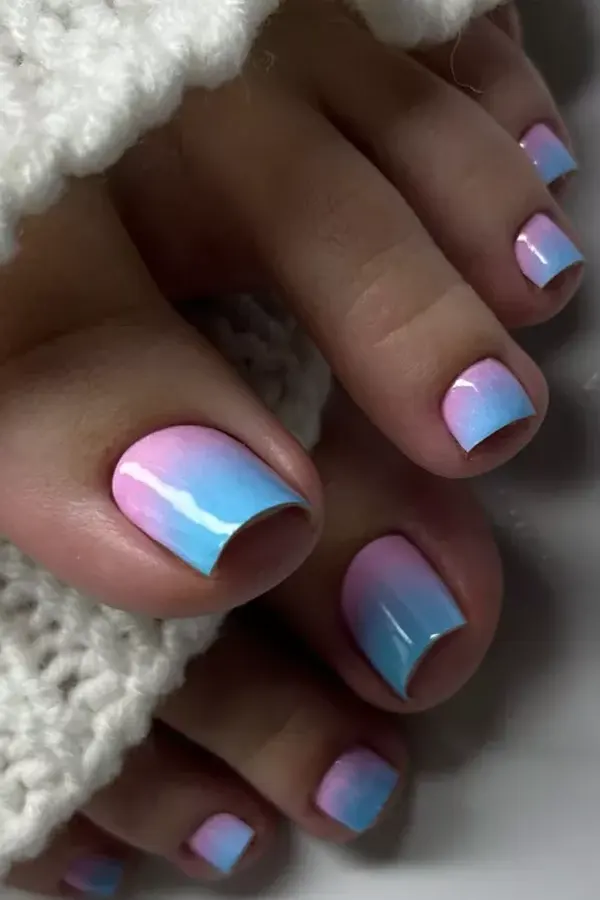 Easy Ombré Candy Pedicure
