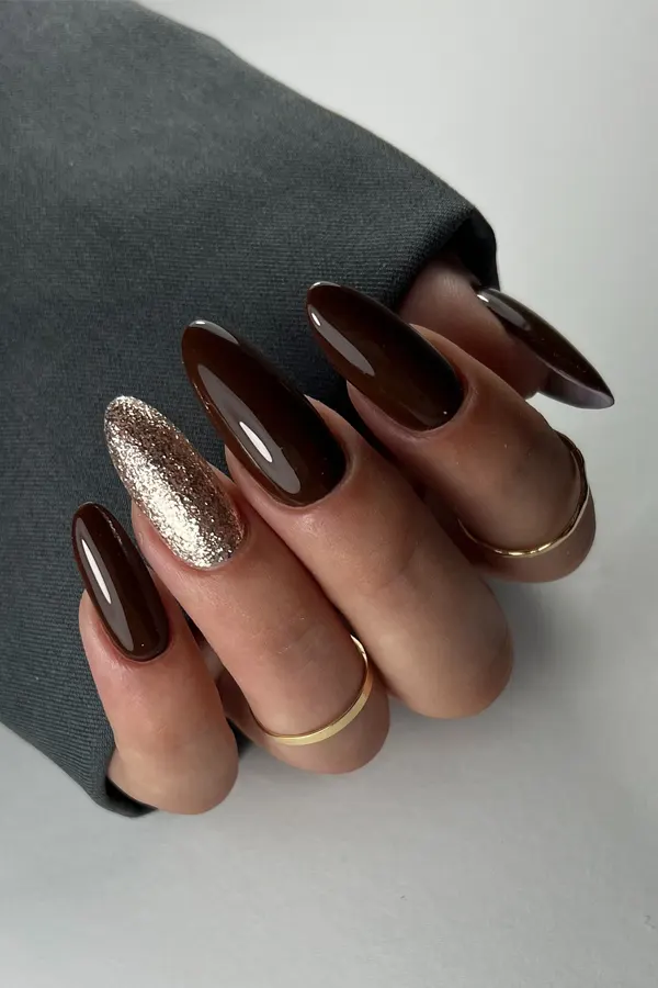 Elegant Chocolate Mani Art