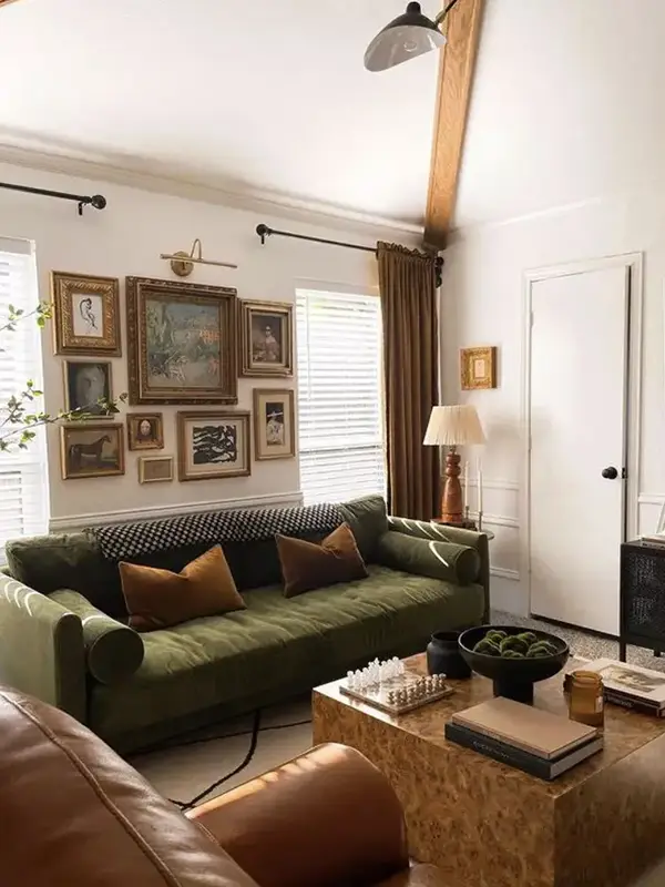Elegant Space With Green And Brown Tones