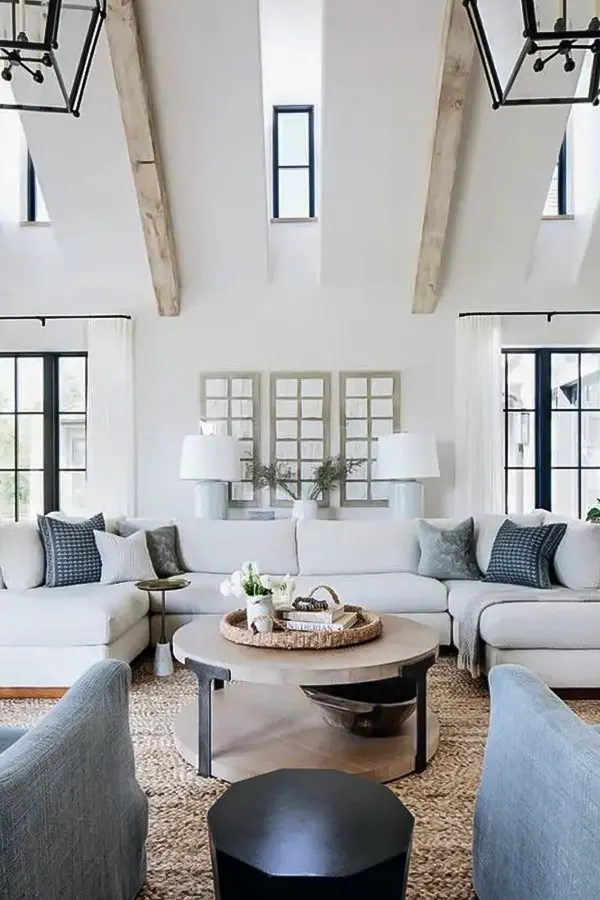 Farmhouse Style With Blue Accents