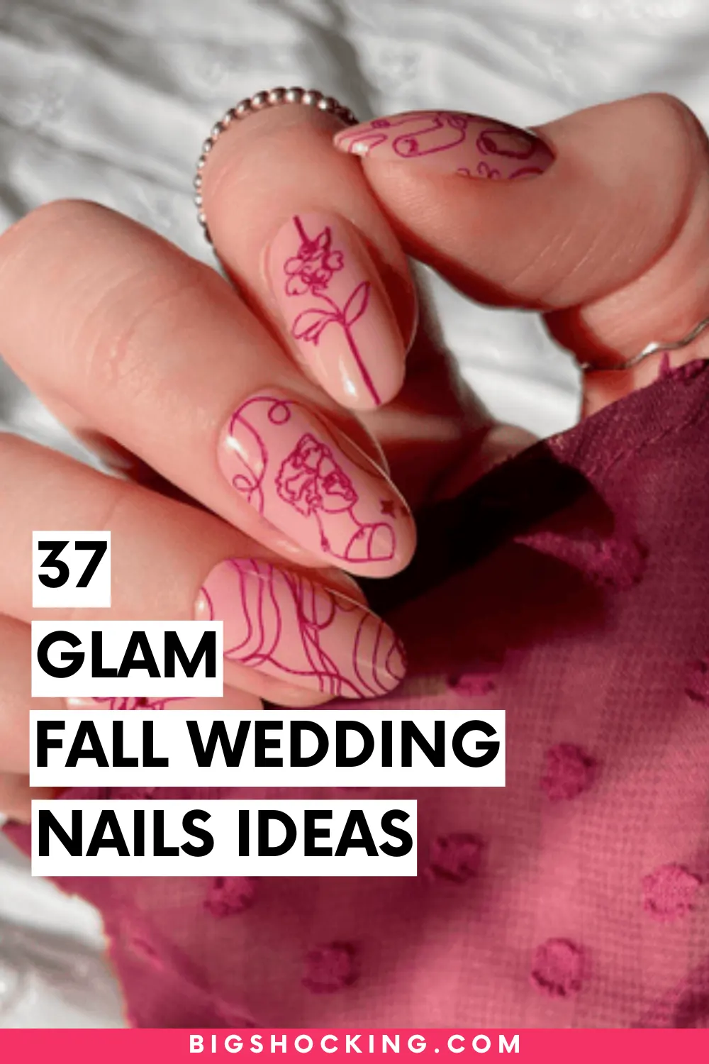 Glam Fall Wedding Nail Ideas For Guests & Bride That Look Great in Every Photo copy