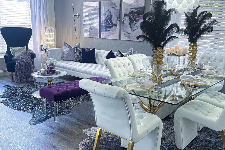 Glam Purple Meets Japandi Calm