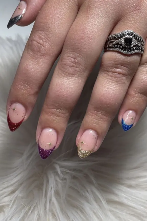 Glitter Album Tribute Nails
